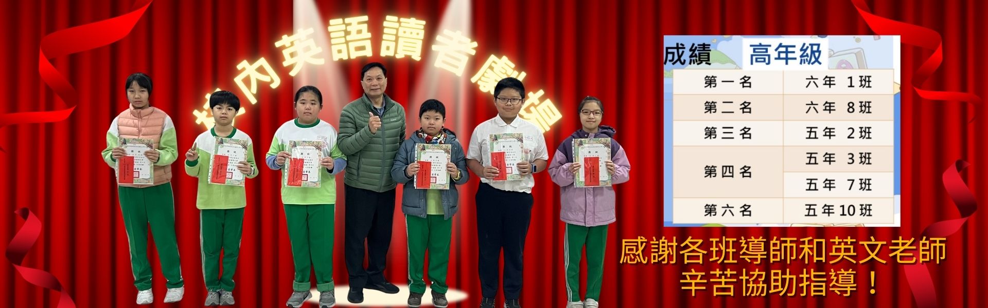 裕民校網公告橫幅讀者高年級