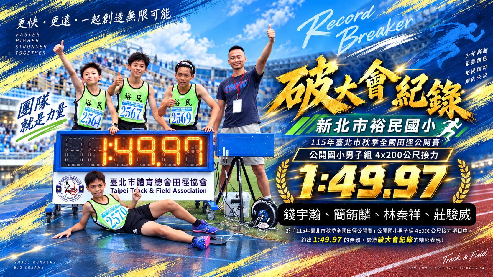 體育組_4X200M破大會紀錄_橫幅